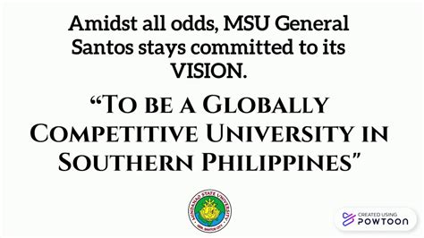 sso msu gensan|The Vision, Mission and Goals of Mindanao State University.
